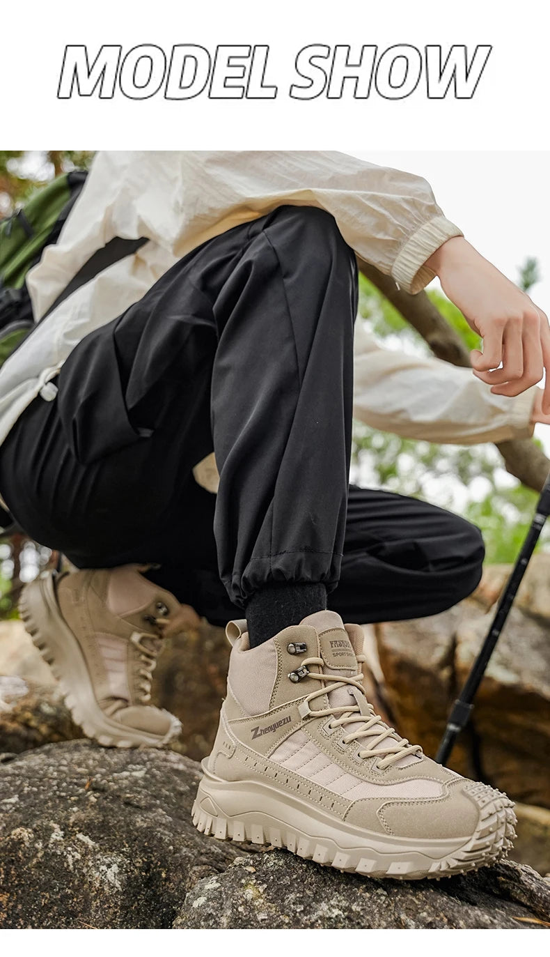 Men's Thick-Soled High-Top Boots