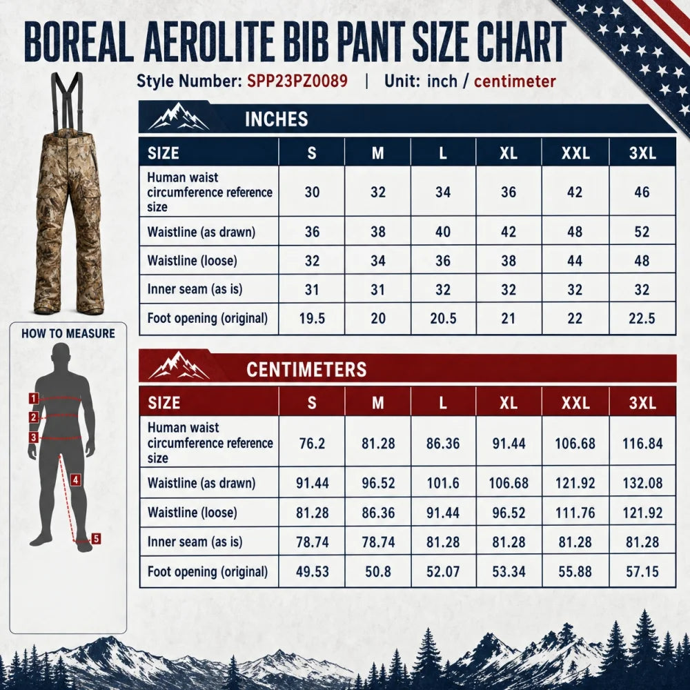 Men's Boreal Aerolite Bib Insulated Camouflage Hunting Pant