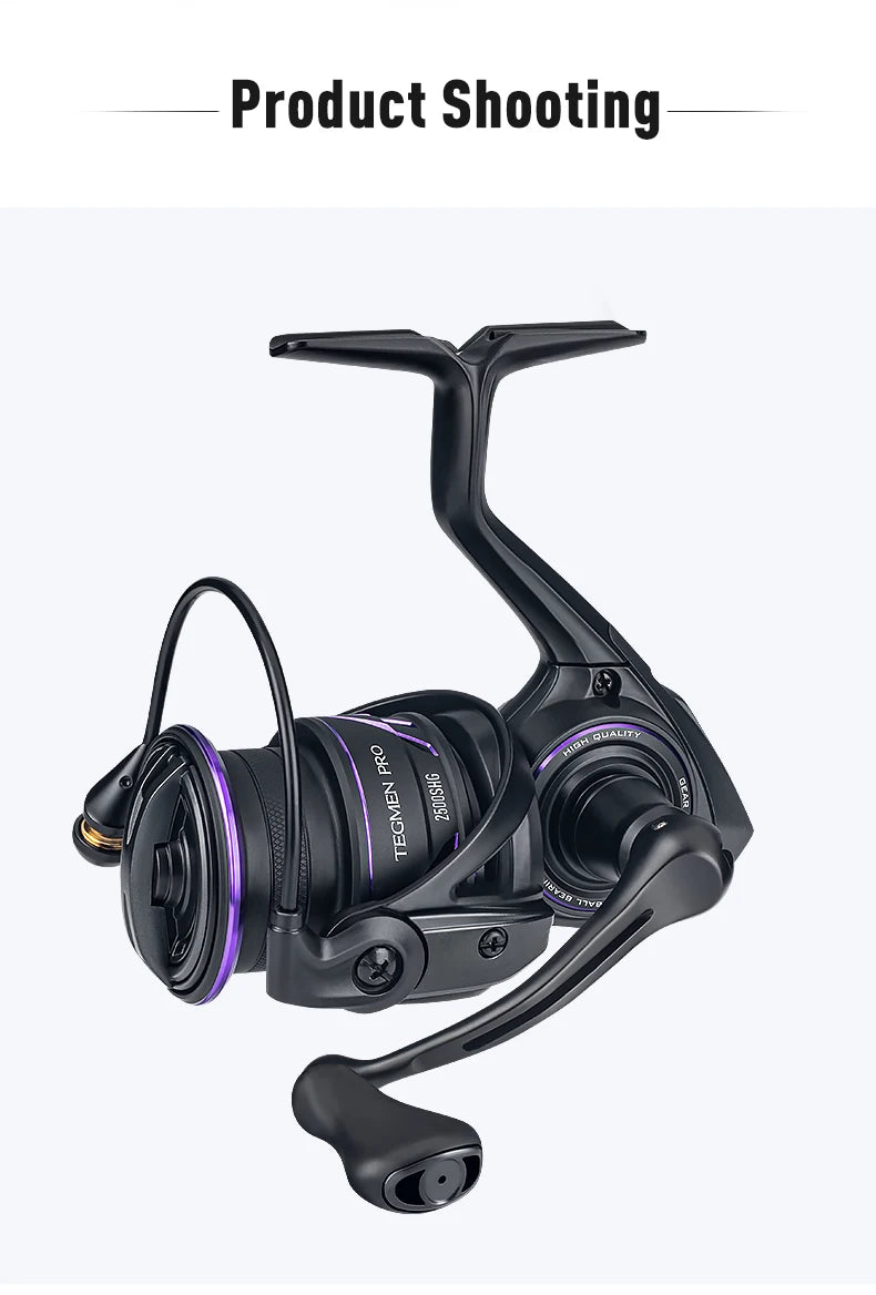 Kingdom Tegmen Pro Spinning Fishing Reel 16kg Max Drag 6.2:1 High Speed Gear Ratio 8+1BB Light Weight Saltwater Fishing Coil