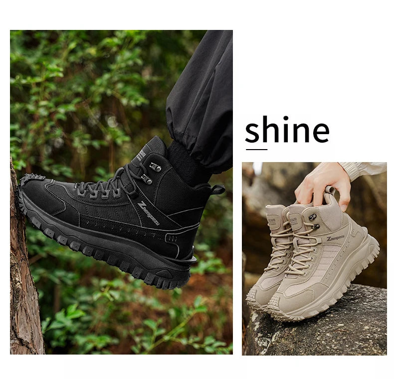 Men's Thick-Soled High-Top Boots