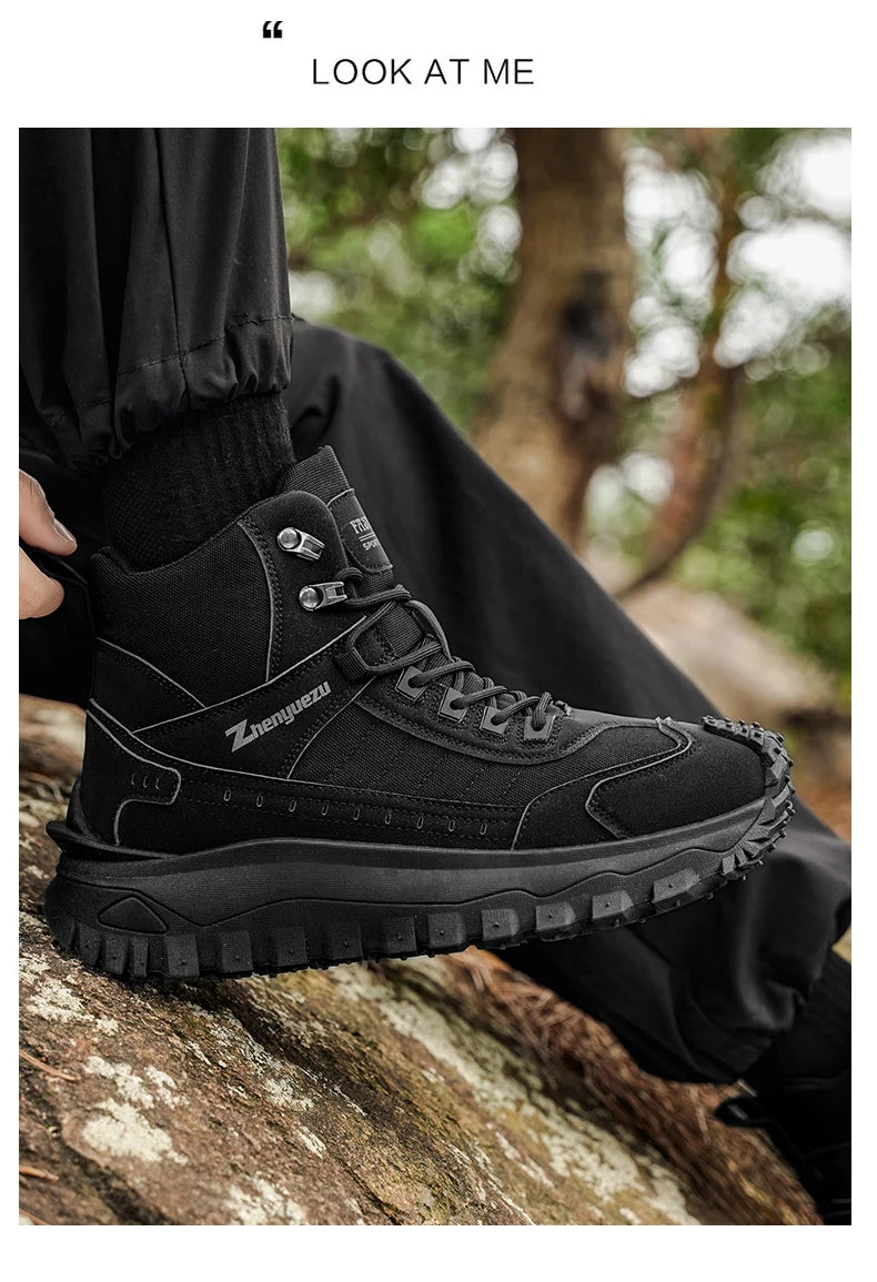 Men's Thick-Soled High-Top Boots
