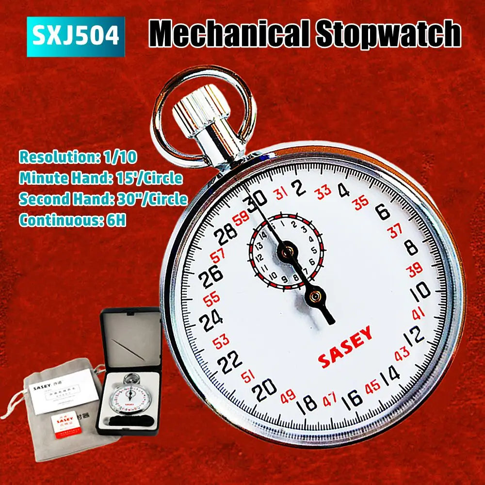 SXJ504 Classic Stainless Steel Mechanical Stopwatch