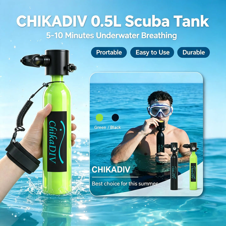 ChikaDIV 0.5L Mini Scuba Diving Tank