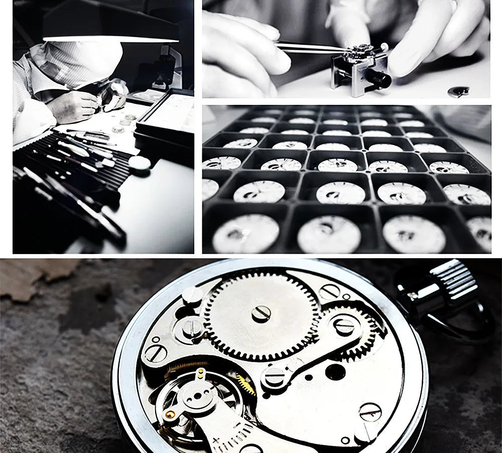 SXJ504 Classic Stainless Steel Mechanical Stopwatch