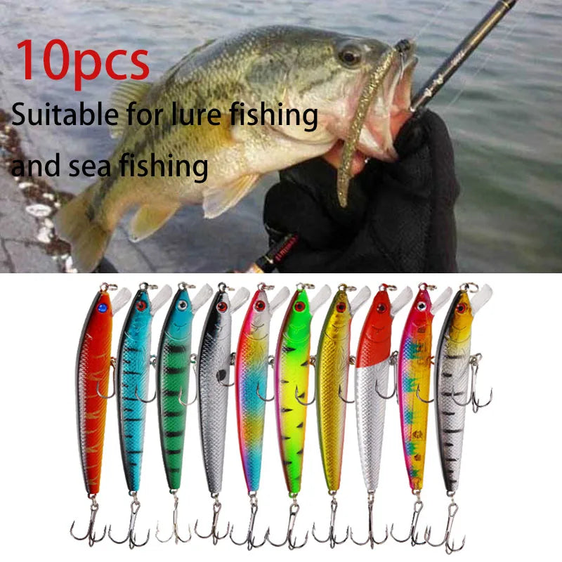 Bionic Plastic Fishing Lures 10-Piece New Lure Set
