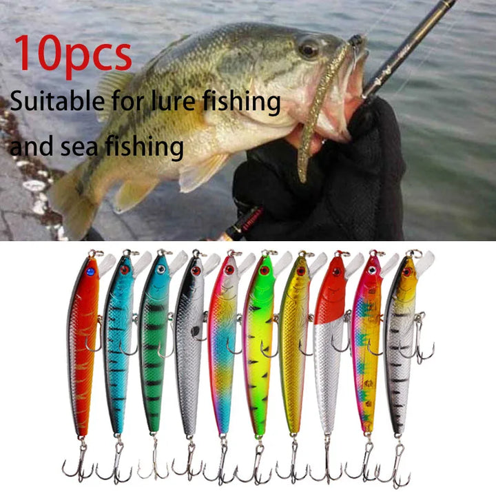 Bionic Plastic Fishing Lures 10-Piece New Lure Set