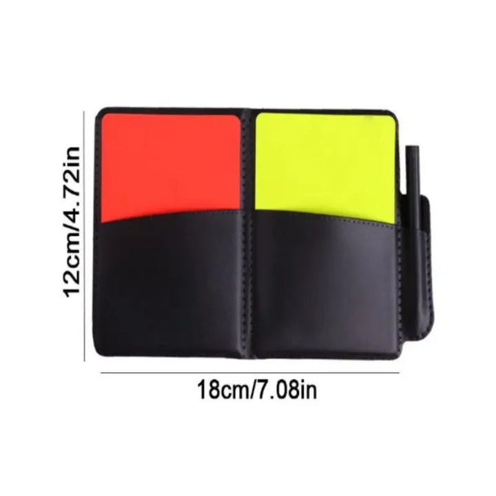 Soccer Referee Wallet Notebook With Red Card Yellow Card