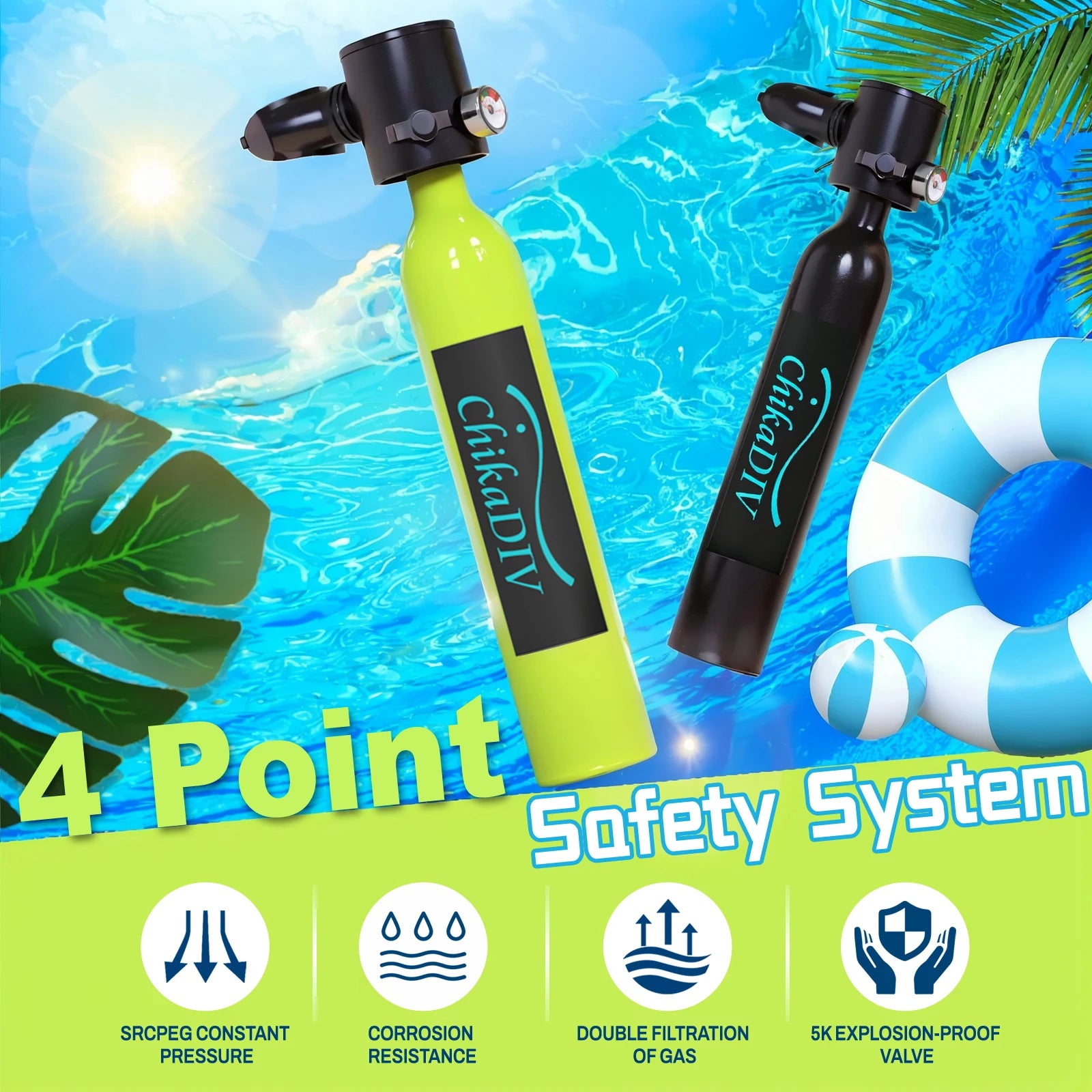 ChikaDIV 0.5L Mini Scuba Diving Tank