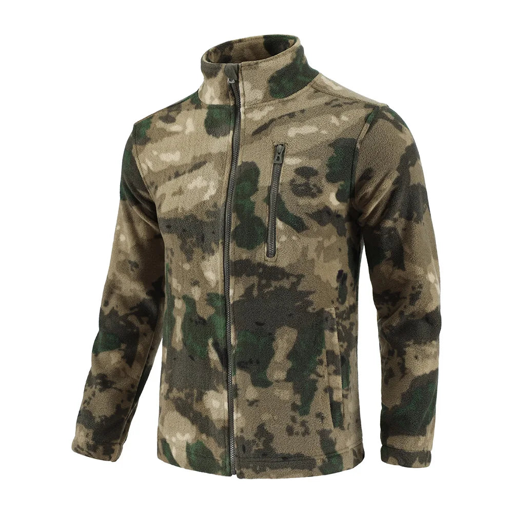 Camouflage Fleece Jacket Double-Sided