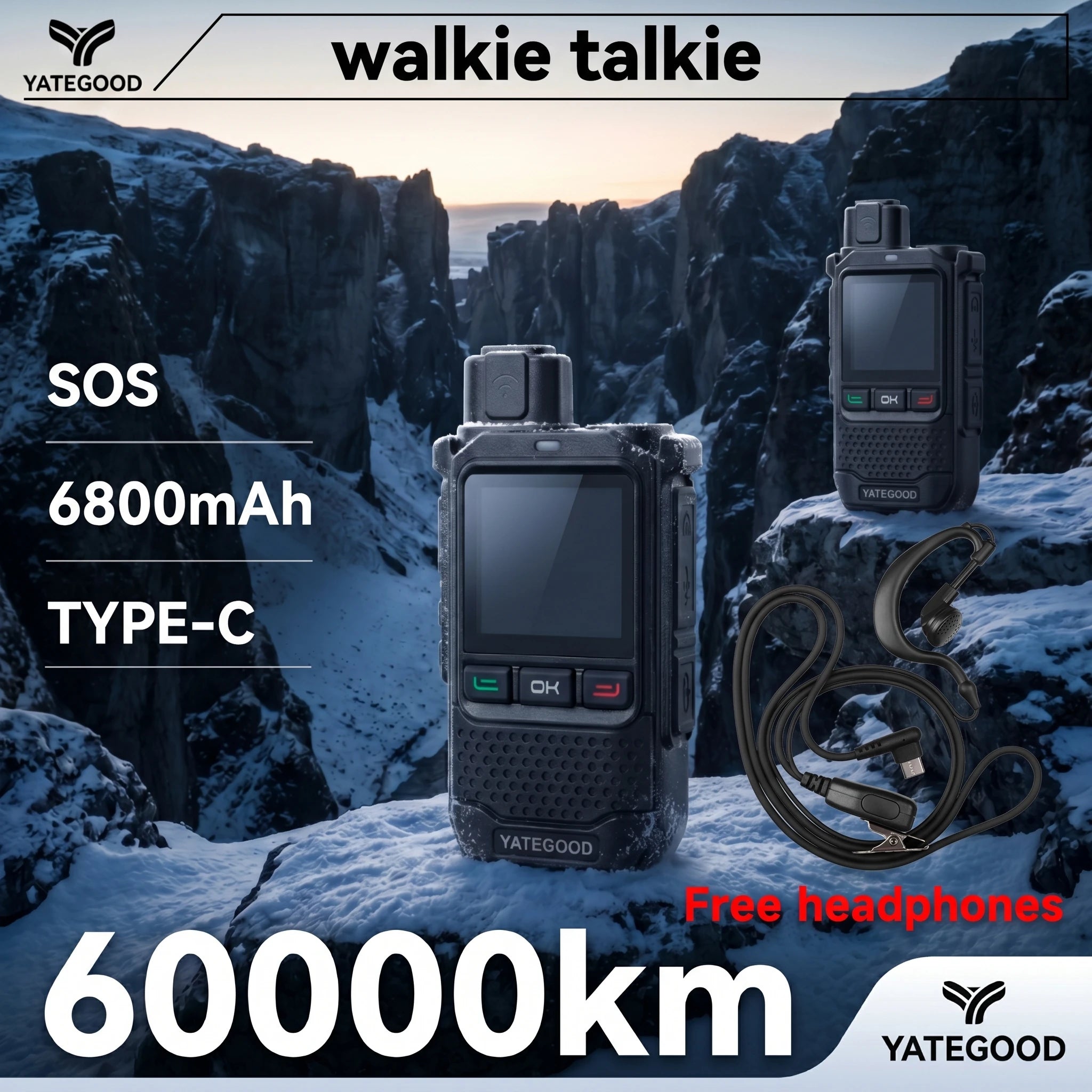 YATEGOOD Global G650 GPS 4G/5G Walkie Talkie