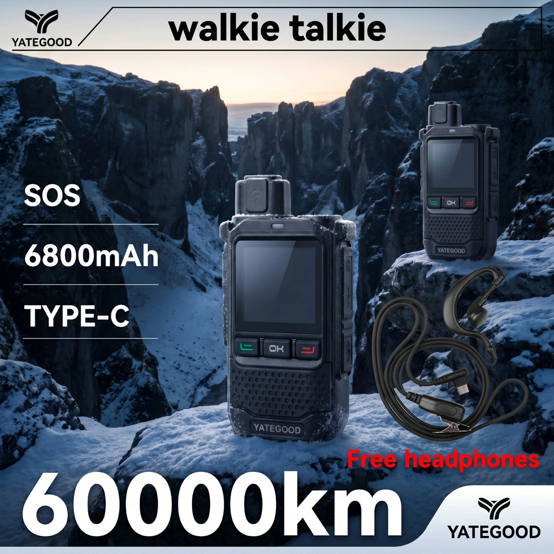 YATEGOOD Global G650 GPS 4G/5G Walkie Talkie