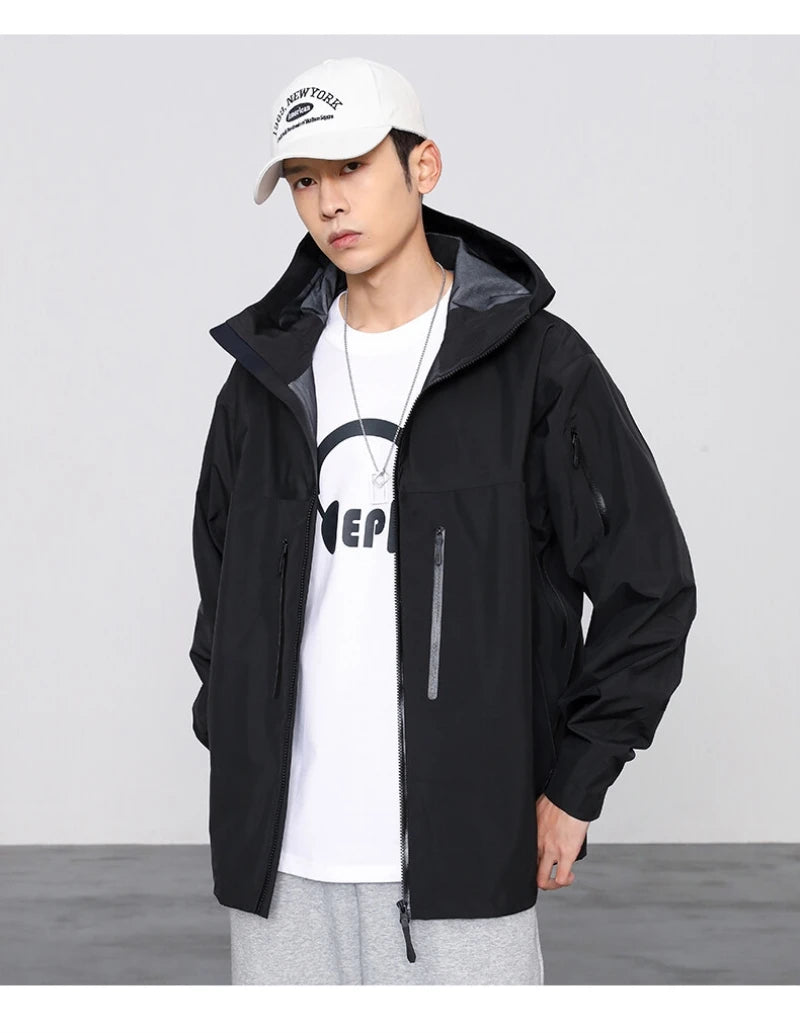Three Layer Mens Womens Waterproof Windbreaker