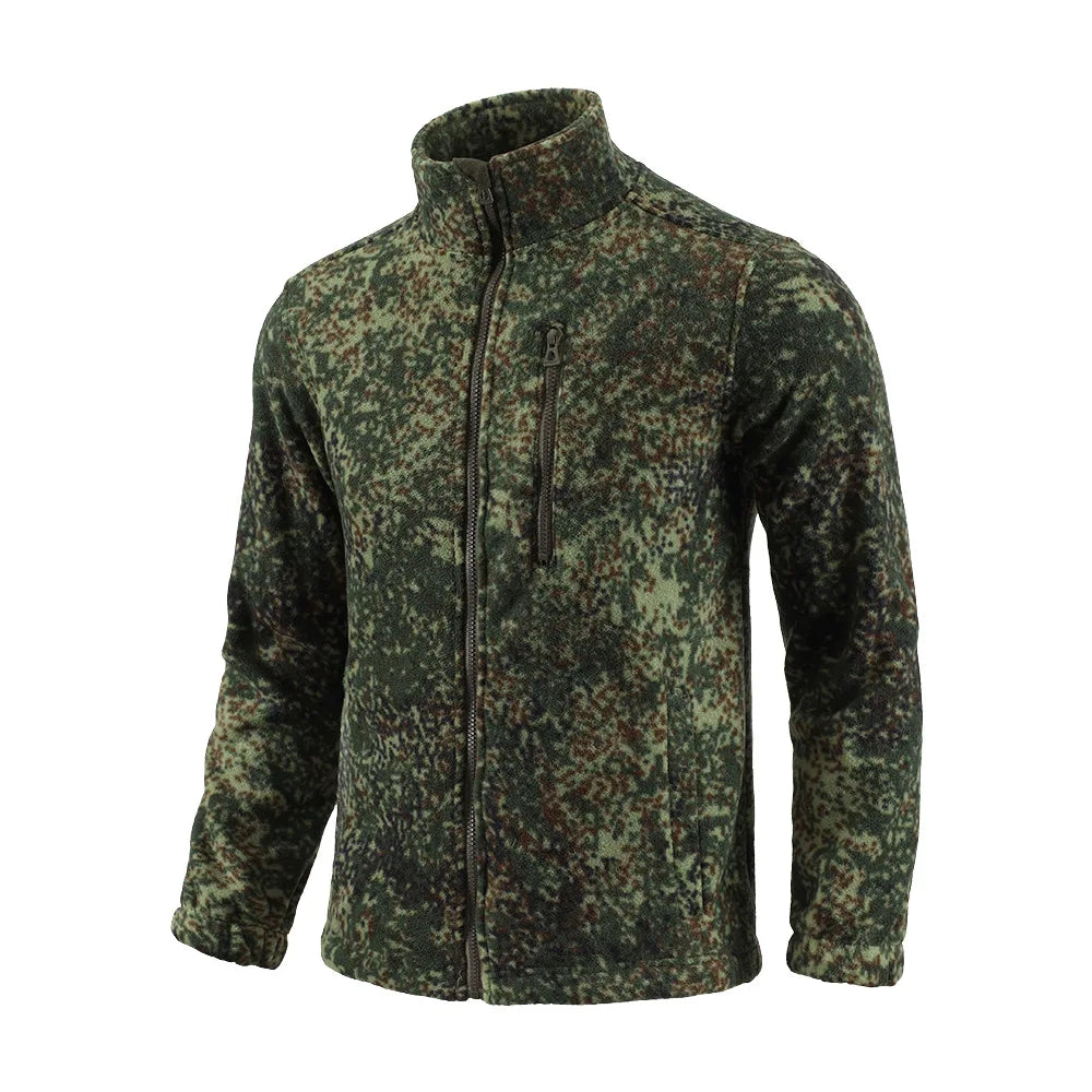 Camouflage Fleece Jacket Double-Sided