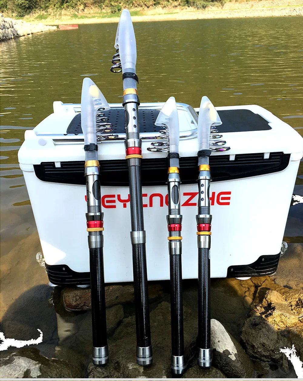 Carbon Fiber Fishing Rod And Reel Combo Telescopic Spinning Reel