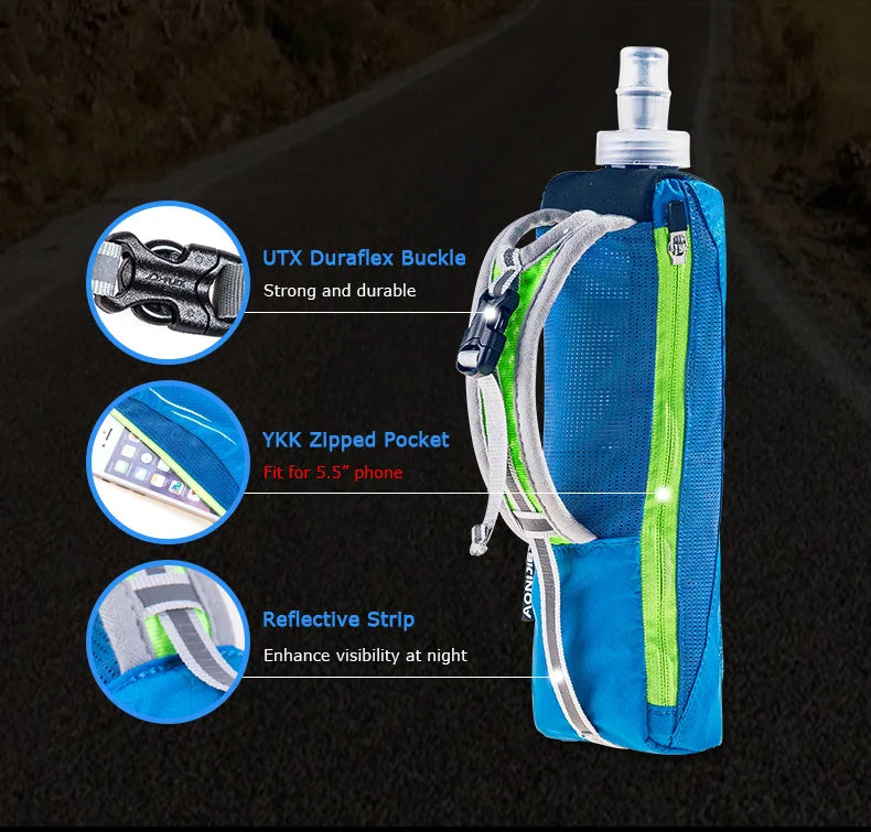 AONIJIE E908 Hand-held Water Bottle Holder Wrist Storage Bag