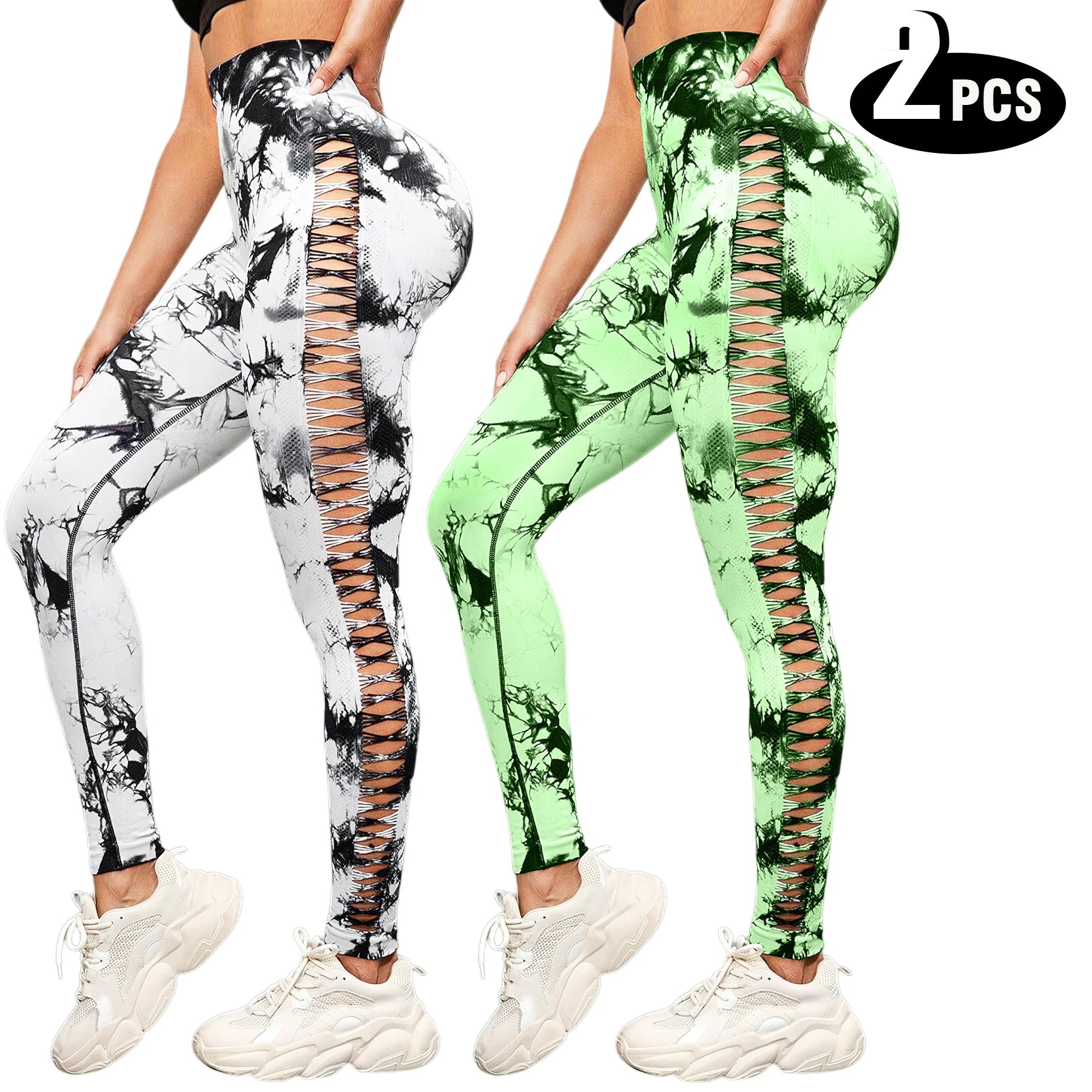 2-Pack Women’s High-Waisted Seamless Yoga Leggings