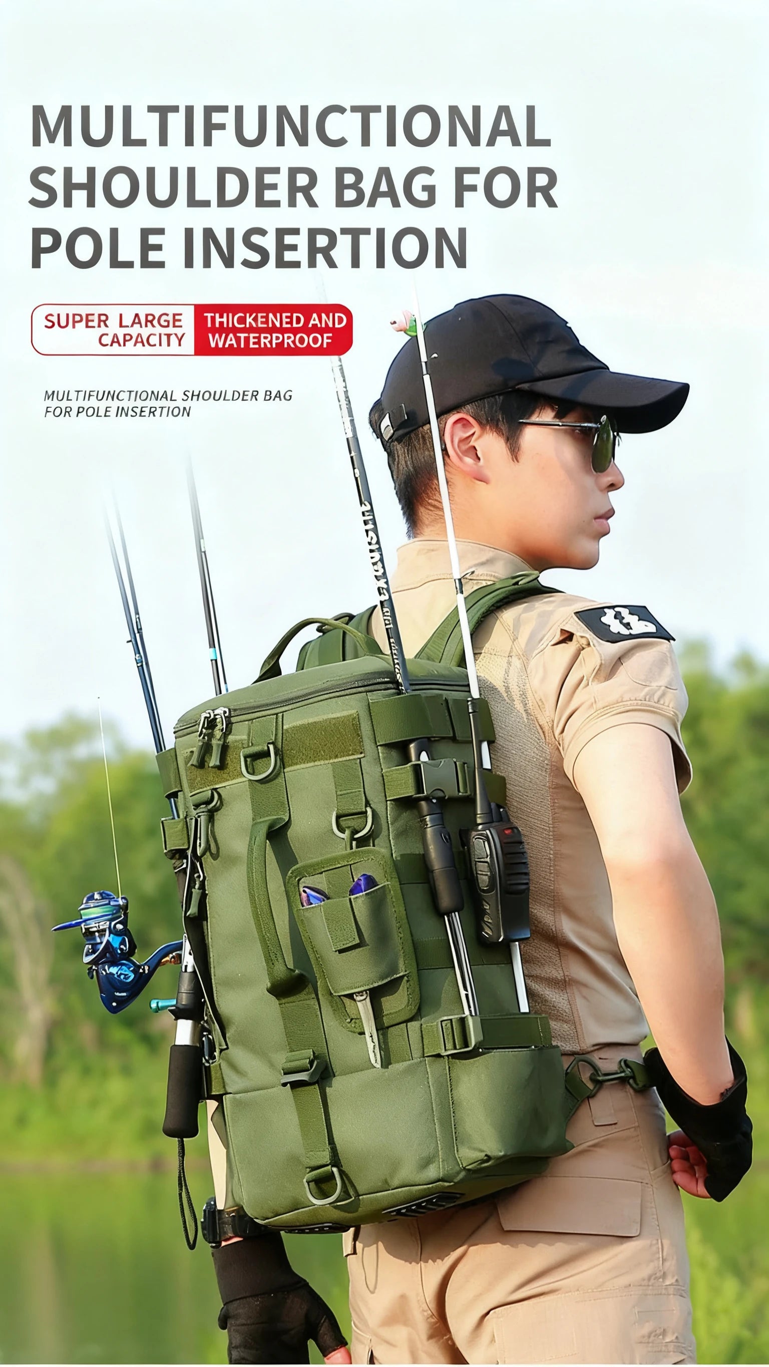 Multifunctional Fishing Backpack Tackle Bag