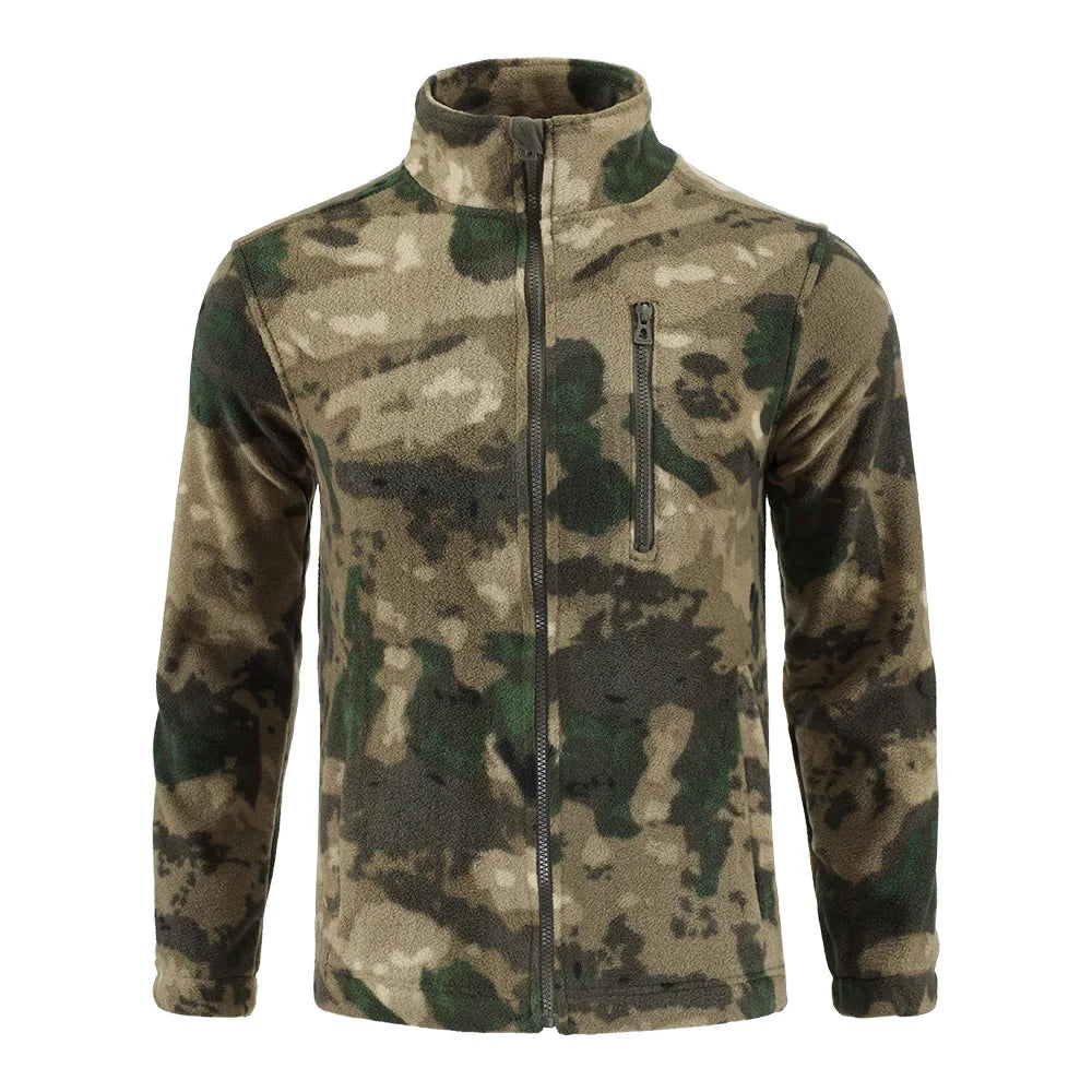 Camouflage Fleece Jacket Double-Sided
