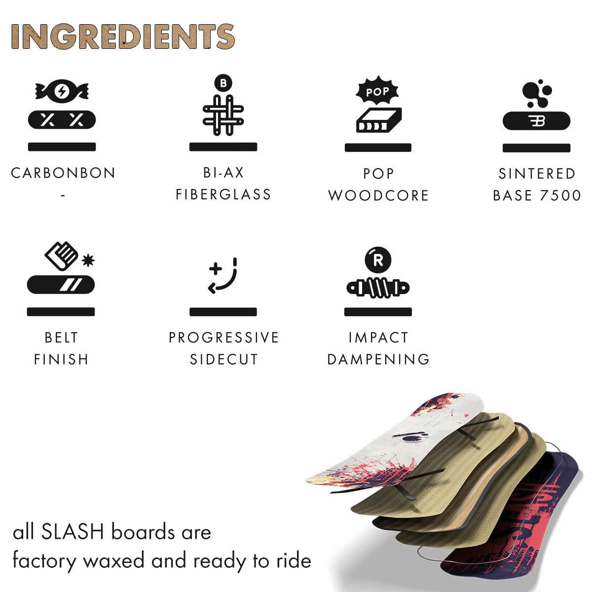 Slash by GiGi – Happy Place Snowboard (Camrock, Carbon Reinforced)