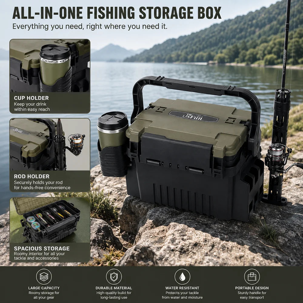 JSFUN Fishing Tackle Box Organizer