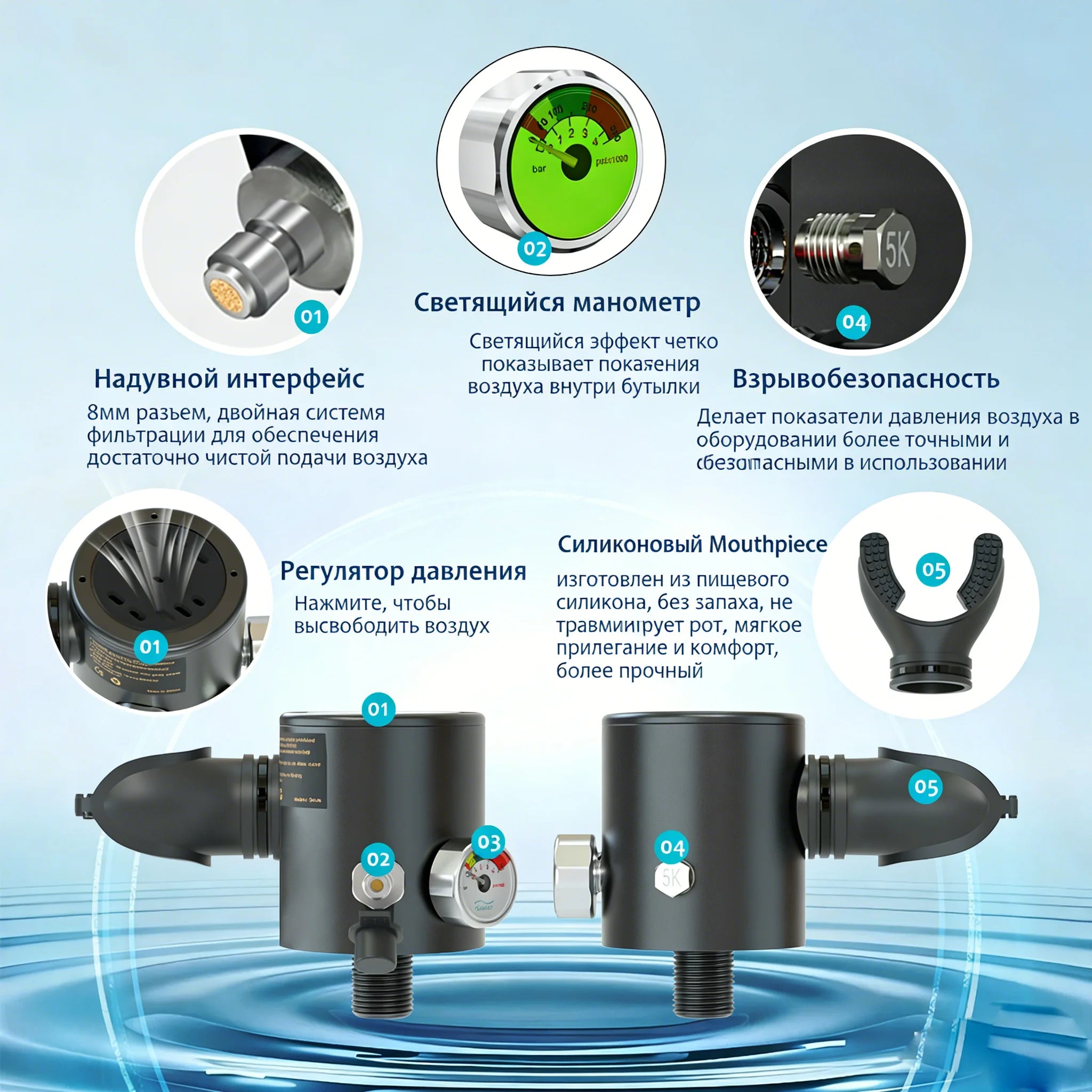 ChikaDIV 0.5L Mini Scuba Diving Tank