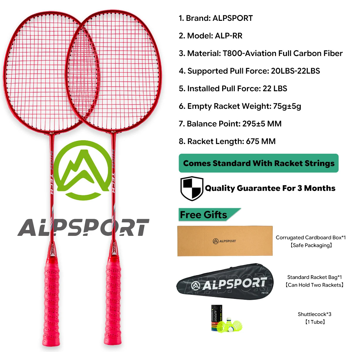 2Pcs Badminton Racket Set