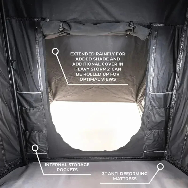 Triangle Aluminum Hard Shell Rooftop Tent