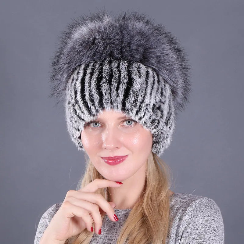 Women’s Rabbit Fur Winter Hat