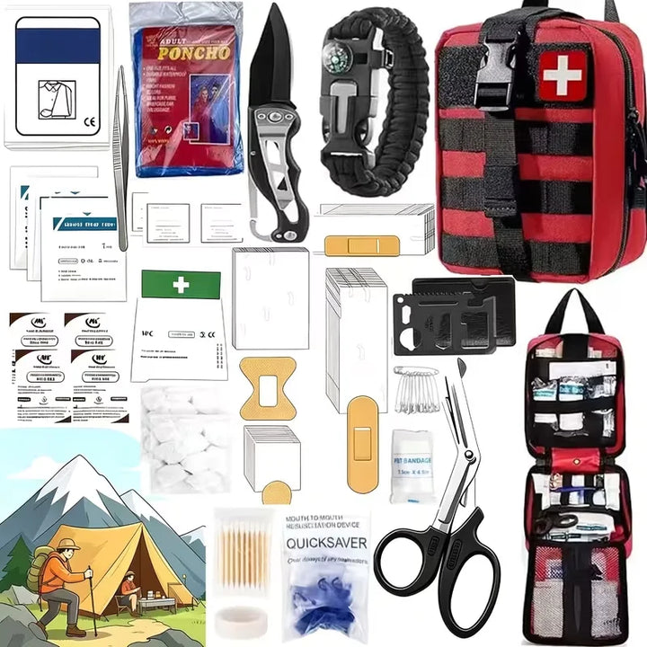 232-Piece Multi-Functional Survival Backpack Kit
