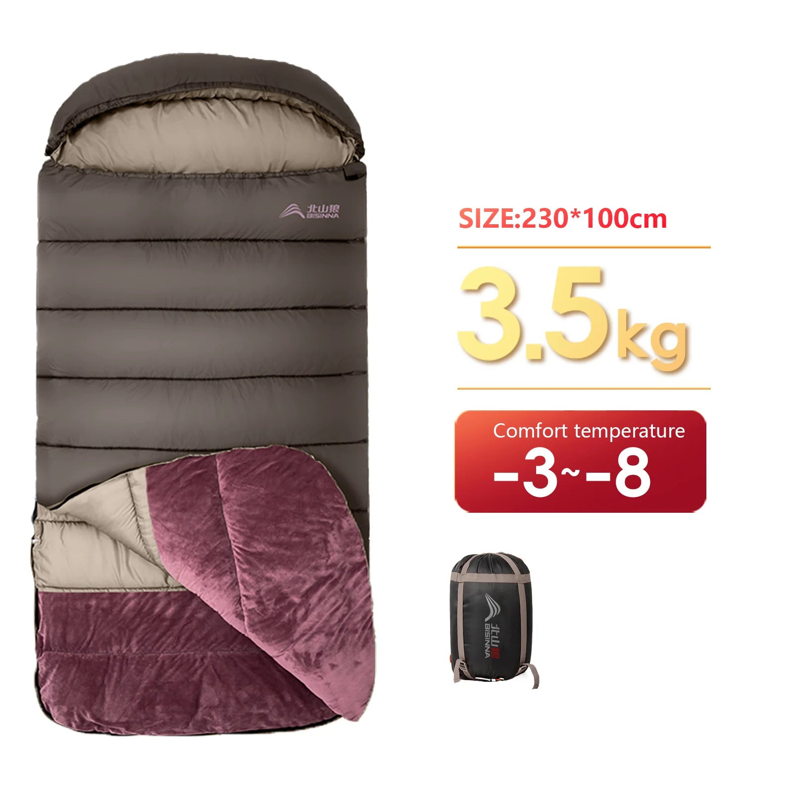 BISINNA XL Winter Sleeping Bag