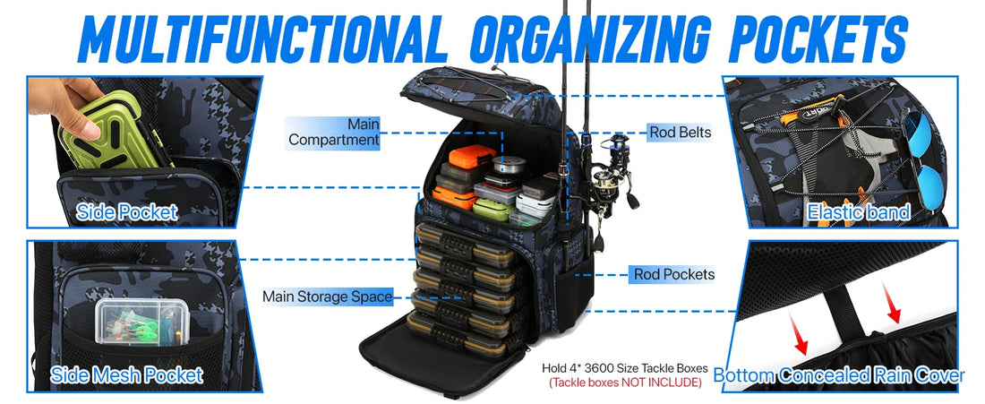 Fishing Backpack 45L Cooler Tackle Bag