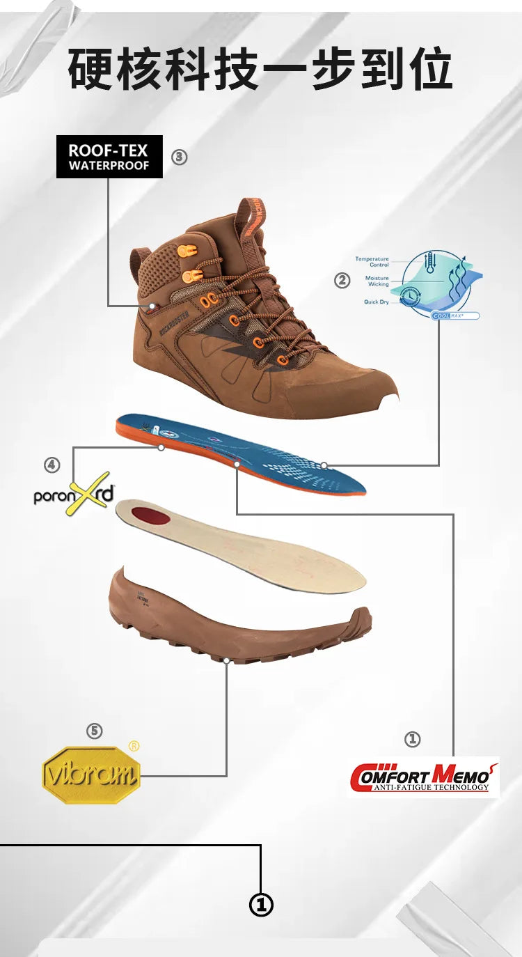 ROCKROOSTER Hiking Boots