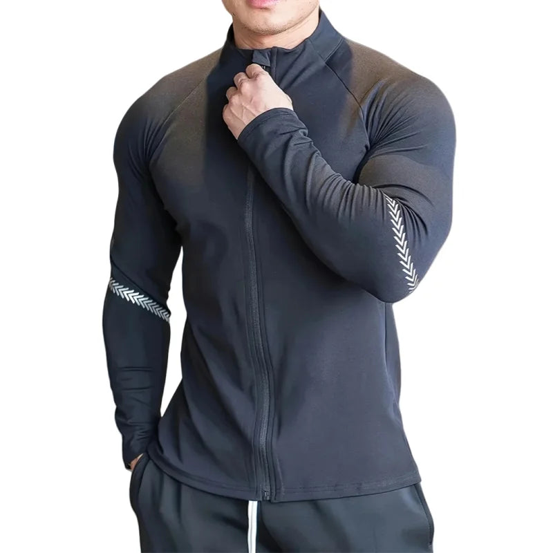 Men's Compression Sports Jacket – Quick-Dry Gym & Running
