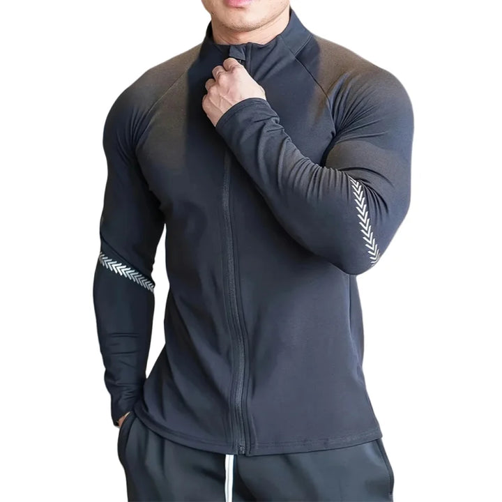 Men's Compression Sports Jacket – Quick-Dry Gym & Running