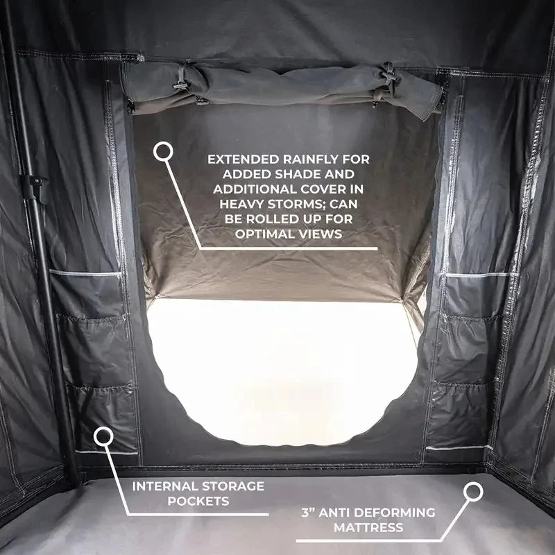 Triangle Aluminum Hard Shell Rooftop Tent