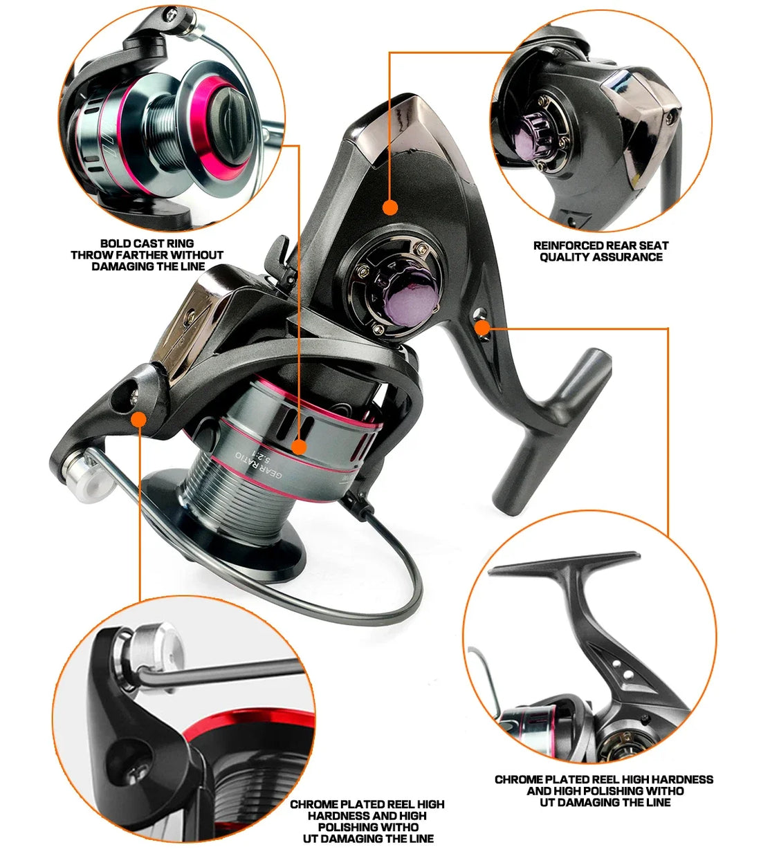 Carbon Fiber Fishing Rod And Reel Combo Telescopic Spinning Reel