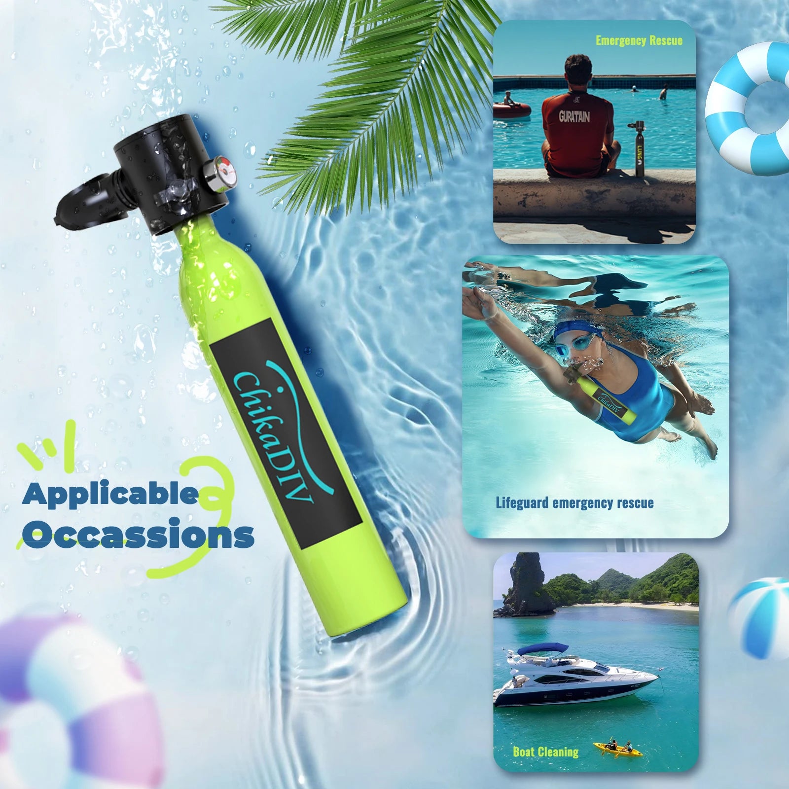 ChikaDIV 0.5L Mini Scuba Diving Tank