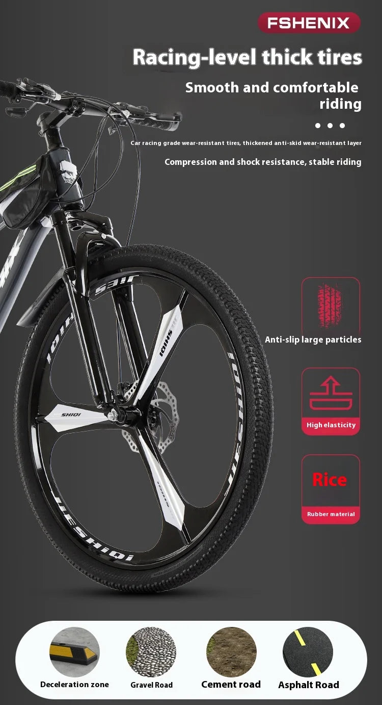 24-inch and 26-inch, 21-speed off-road bike