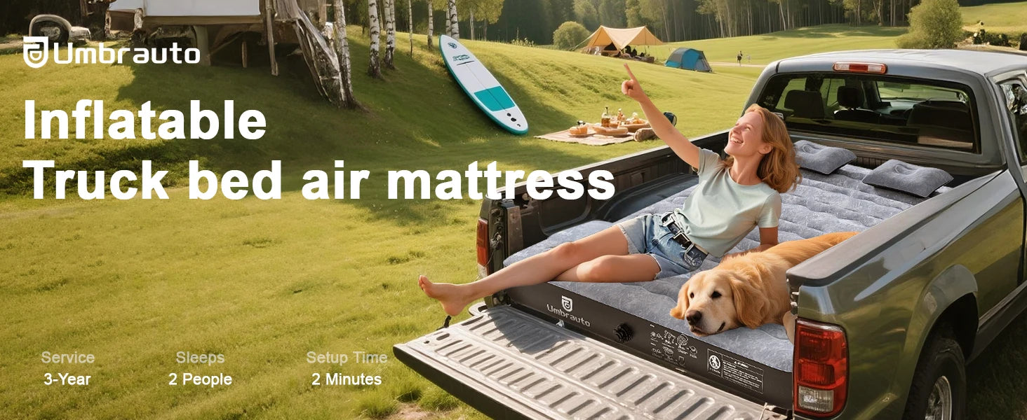 Air Mattress for 6-6.5ft Midsize Short Truck Beds