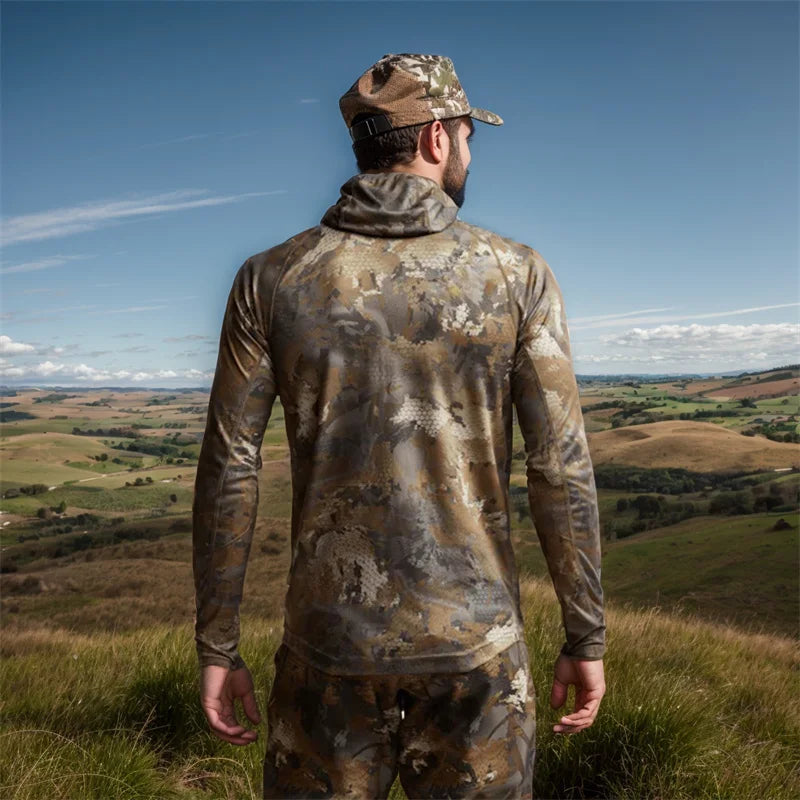 Core Lightweight Camouflage Hoodie Pullover Mask T-Shirt