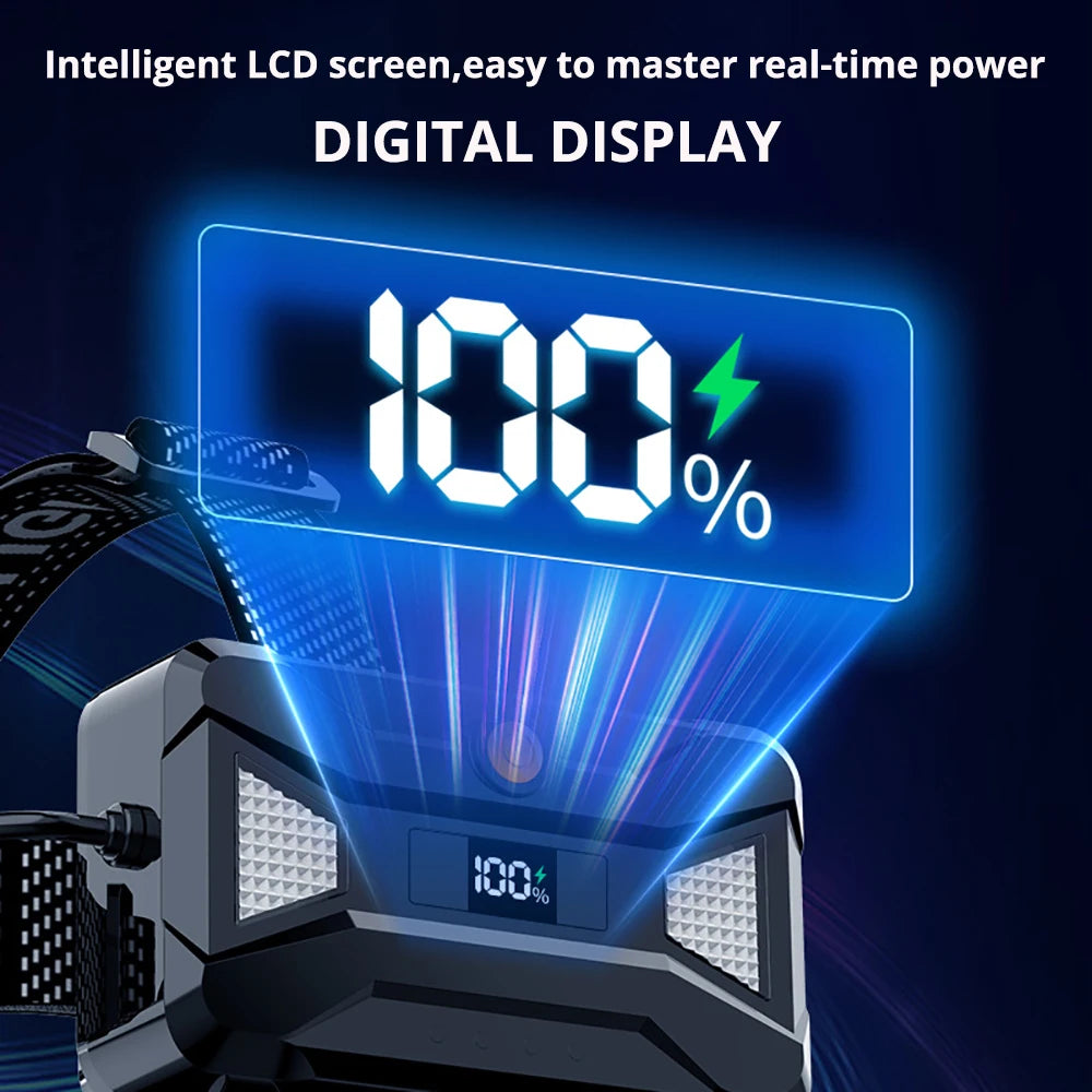 1000W Led Sensor Head Flashlight