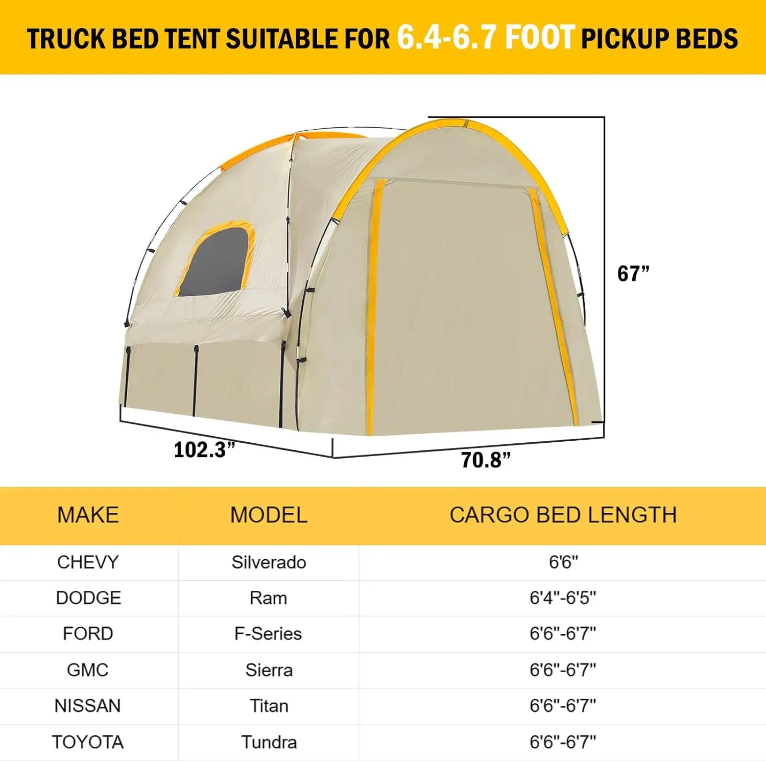 Awning-Equipped Waterproof Truck Tent