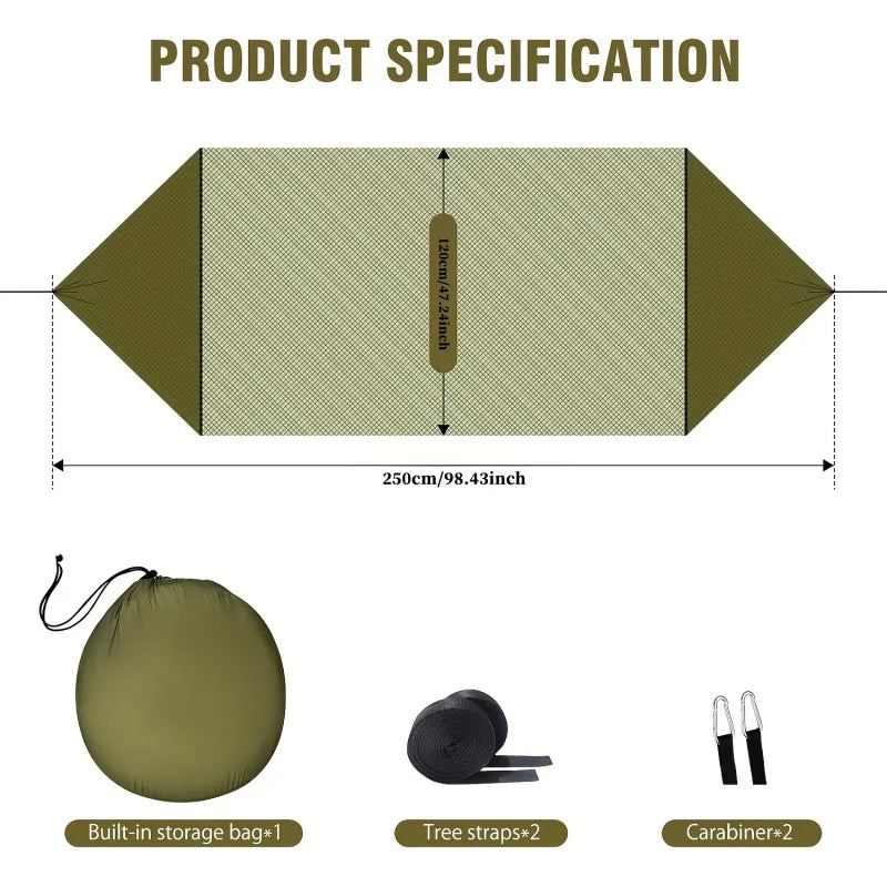 2-In-1 Camping Hammock With Mosquito Net