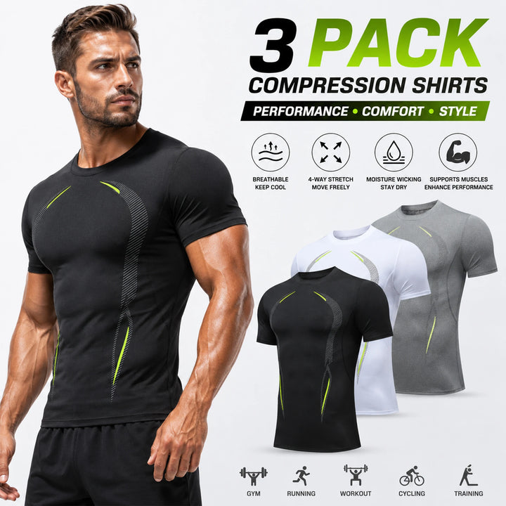 3-Pack Men’s Compression Shirts