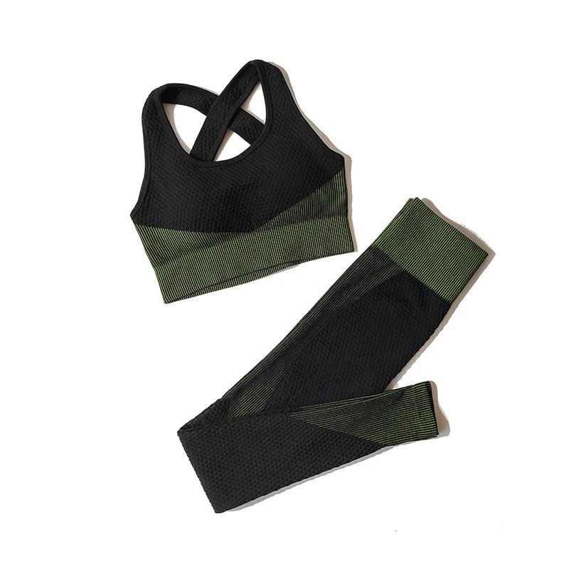 Yoga Leggings & Top Set Workout Clothes Gym Wear