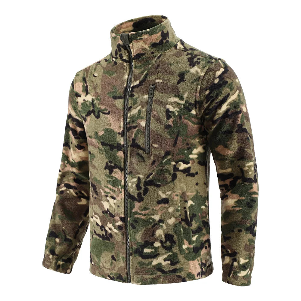 Camouflage Fleece Jacket Double-Sided