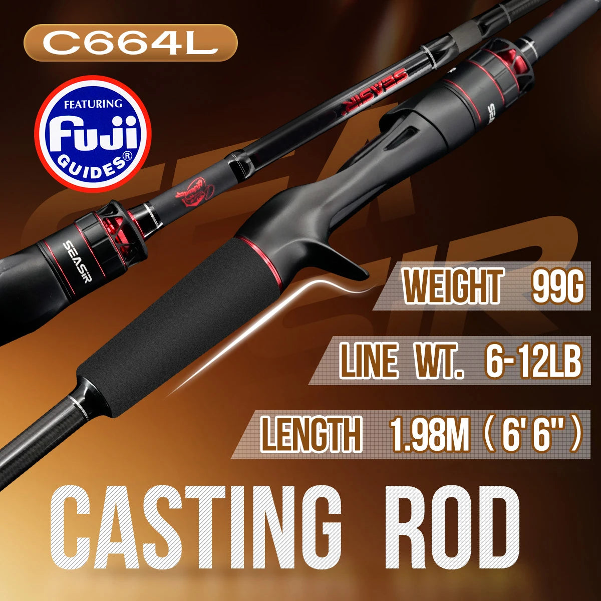 Seasir Salminus XF M/MH Spining&Casting Fishing Rod