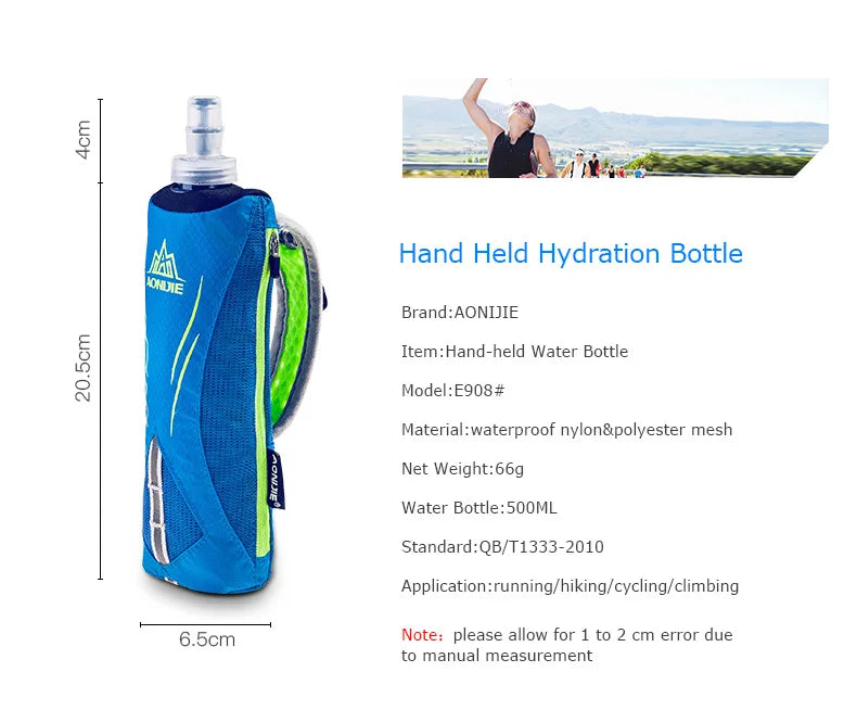 AONIJIE E908 Hand-held Water Bottle Holder Wrist Storage Bag