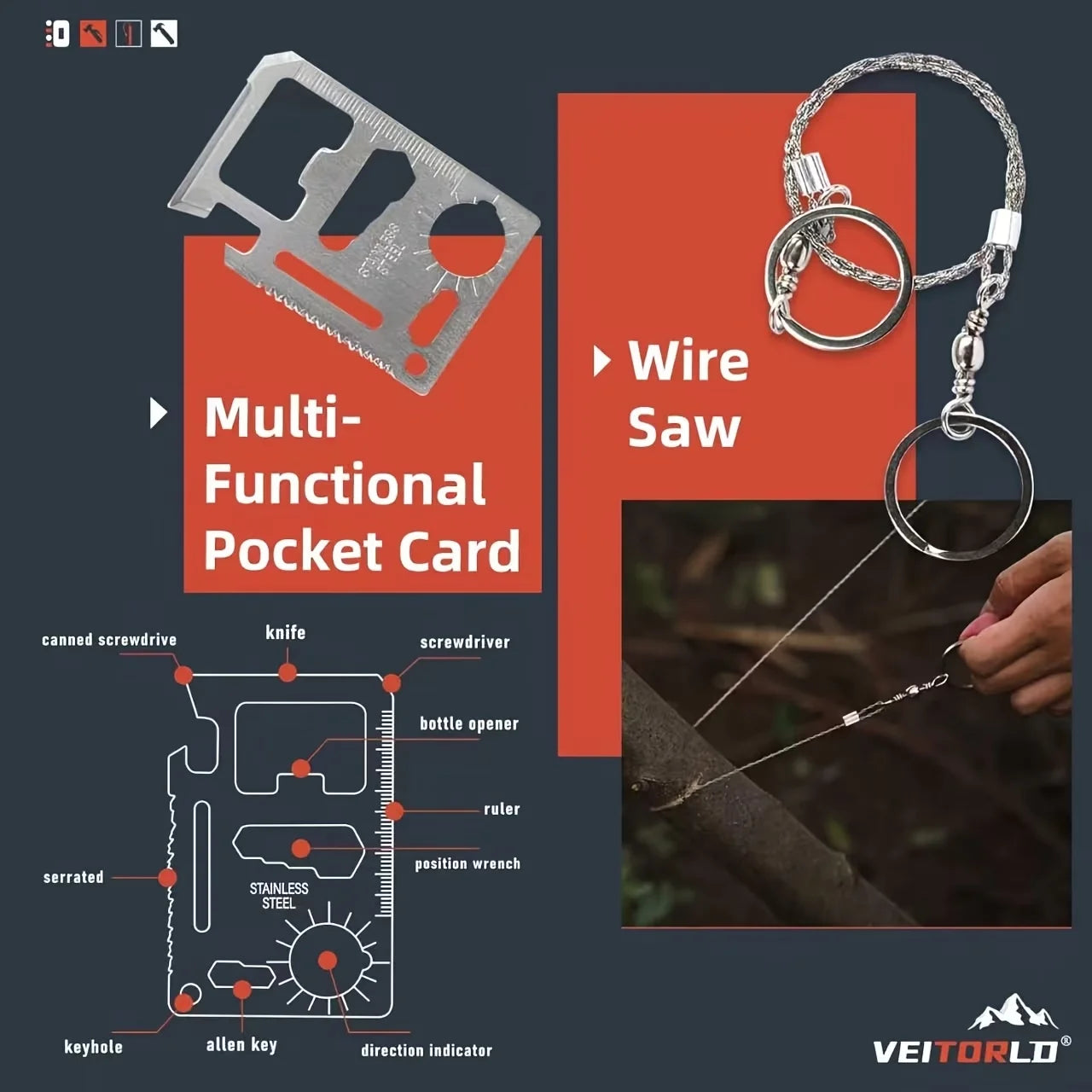 232-Piece Multi-Functional Survival Backpack Kit