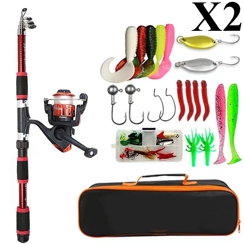 BRAVMACK Travel Telescopic Fishing Rod Full Kit